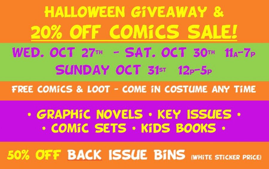 The Comic Book Shop Halloween Fun Comics SALE